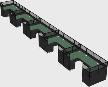 U-shaped cubicle