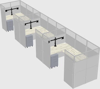 U-shaped cubicle