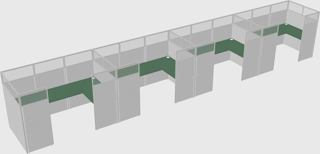 U-shaped cubicle
