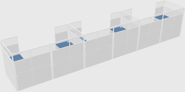 U-shaped cubicle