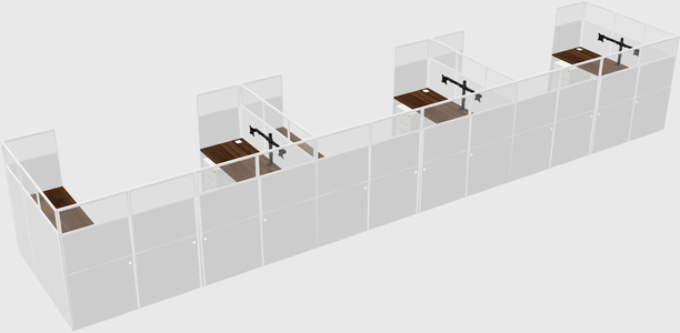 U-shaped cubicle