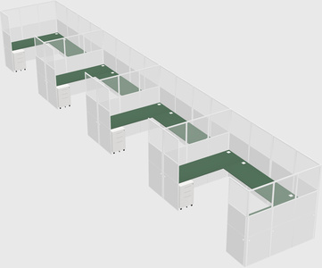 U-shaped cubicle