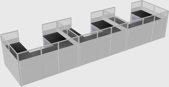 Cabine en u