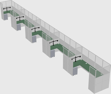 U-shaped cubicle