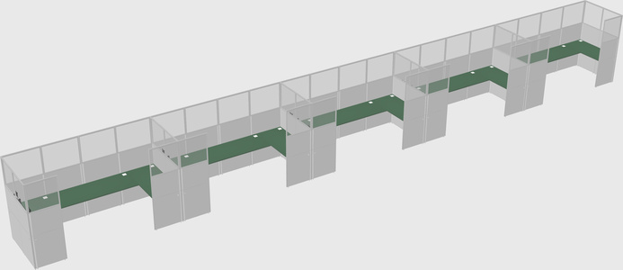 U-shaped cubicle