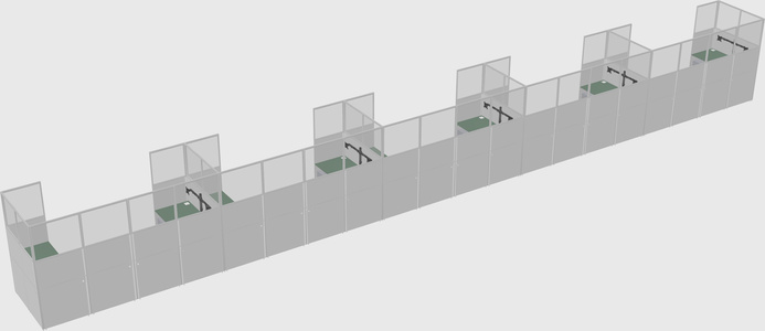U-shaped cubicle