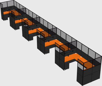 U-shaped cubicle