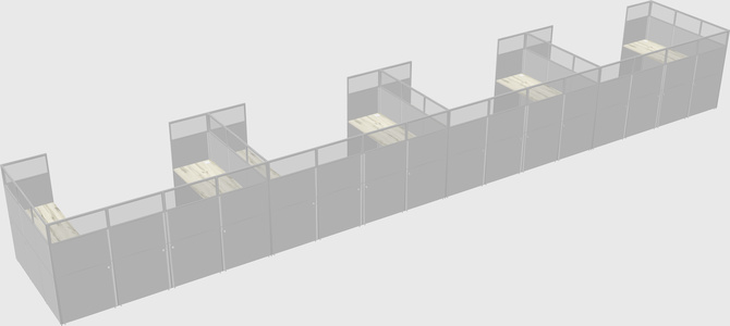 U-shaped cubicle