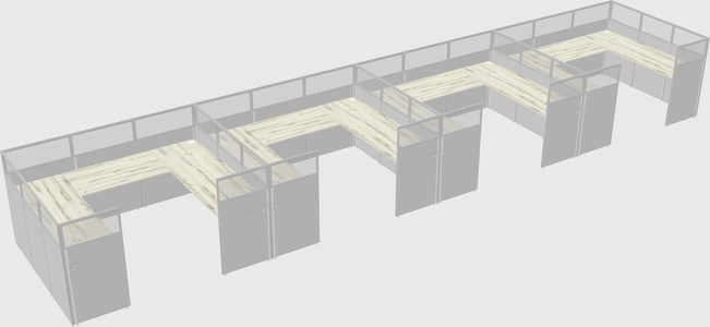 Cabine en u