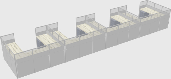 Cabine en u