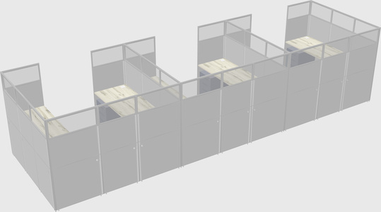 U-shaped cubicle