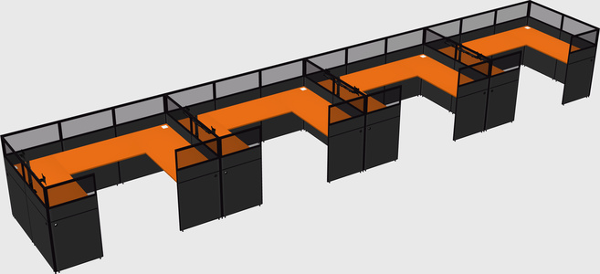 U-shaped cubicle