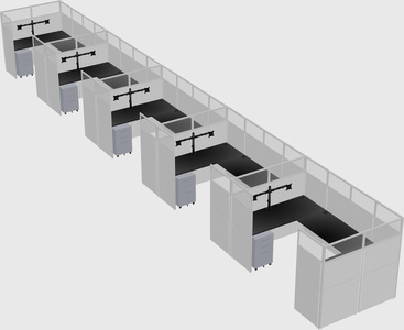 U-shaped cubicle