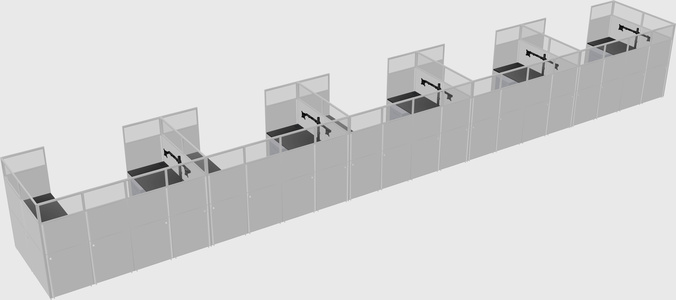 U-shaped cubicle