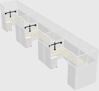 U-shaped cubicle