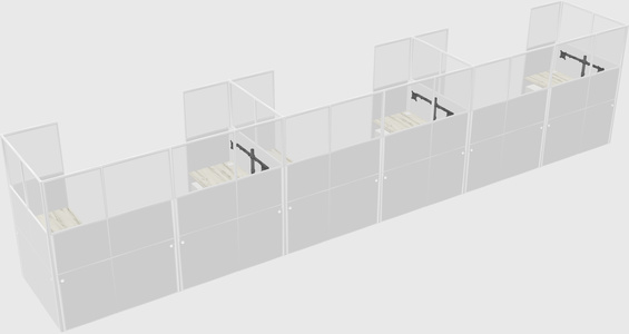 U-shaped cubicle