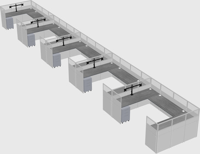 U-shaped cubicle