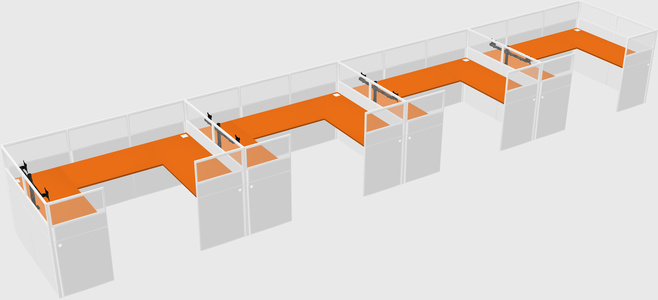 Cabine en u