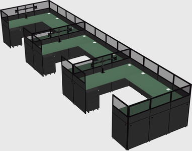 U-shaped cubicle