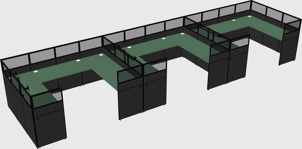 U-shaped cubicle