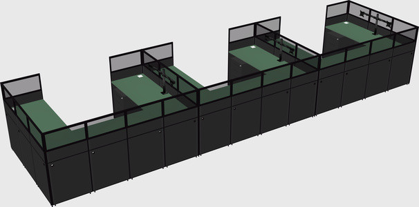 U-shaped cubicle