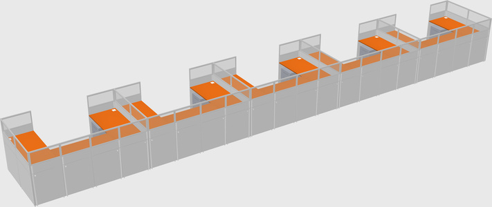 Cabine en u