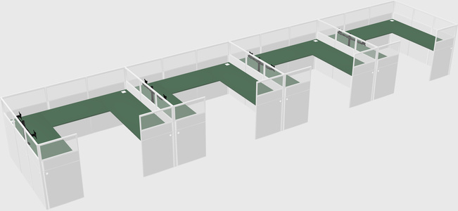U-shaped cubicle