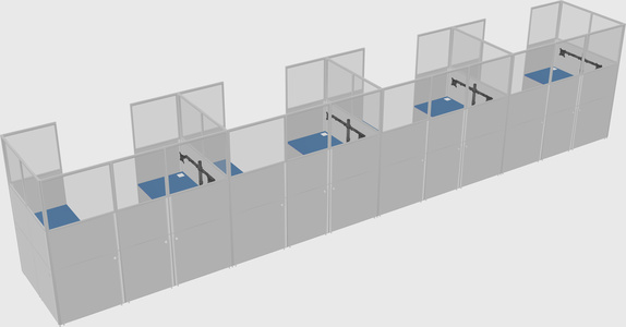 U-shaped cubicle