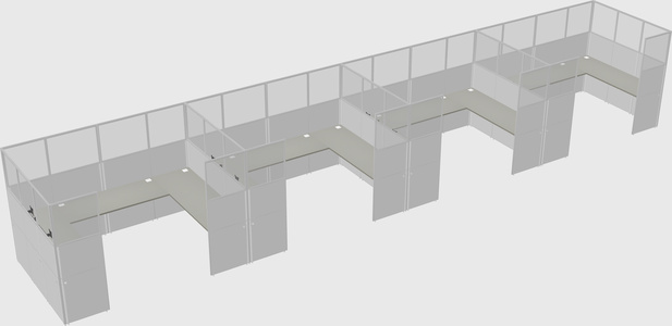 U-shaped cubicle