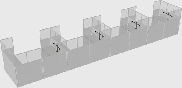 U-shaped cubicle