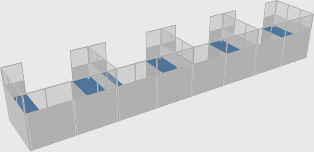 U-shaped cubicle