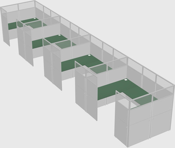 U-shaped cubicle