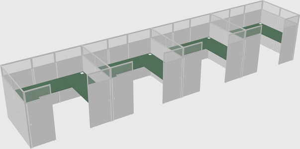 U-shaped cubicle