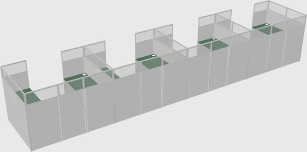 U-shaped cubicle