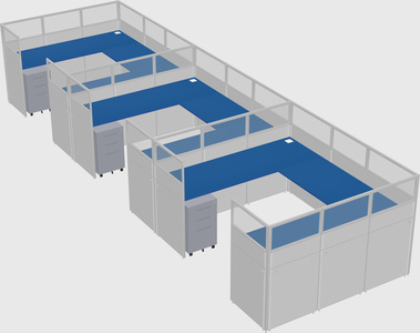U-shaped cubicle