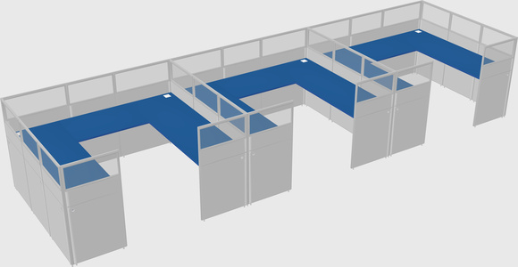 U-shaped cubicle