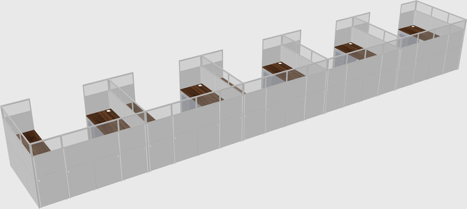 U-shaped cubicle