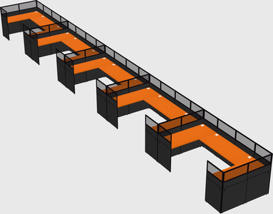 U-shaped cubicle