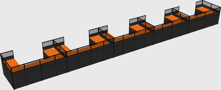 U-shaped cubicle