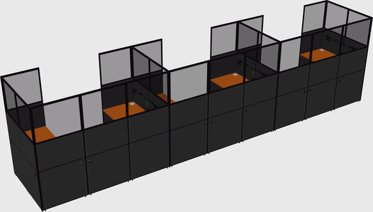U-shaped cubicle