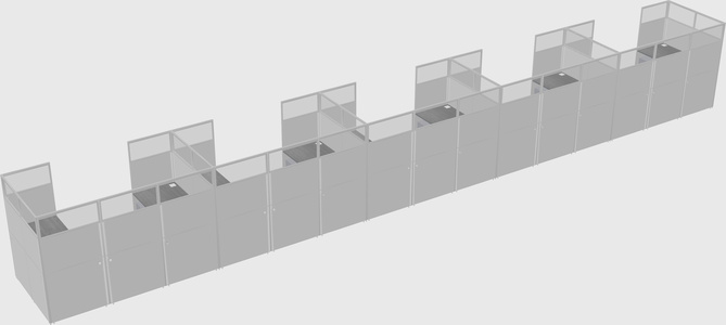 U-shaped cubicle