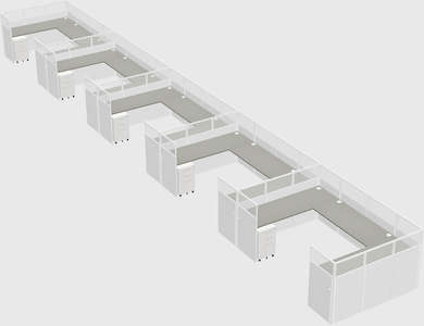 U-shaped cubicle