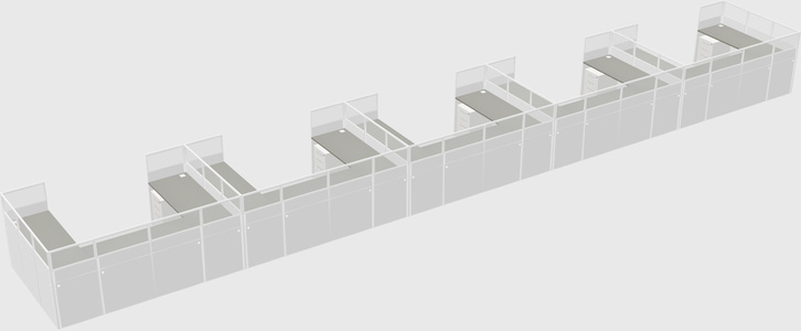 U-shaped cubicle