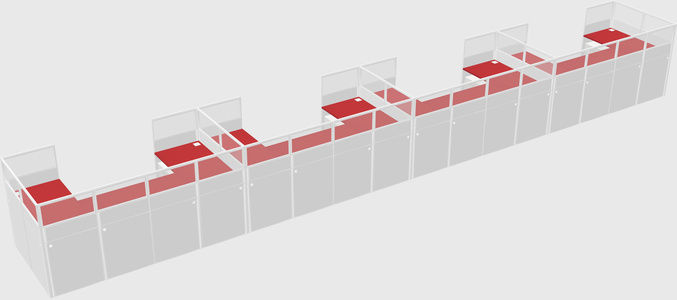 U-shaped cubicle