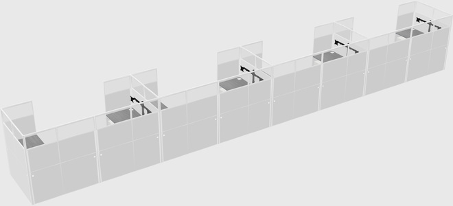 U-shaped cubicle