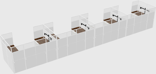 Cabine en u
