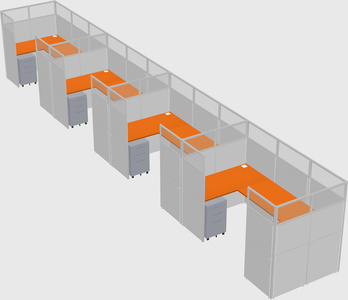 U-shaped cubicle