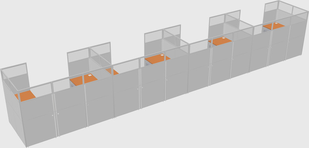 U-shaped cubicle