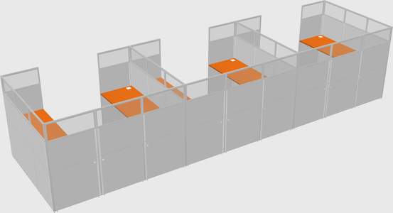 Cabine en u