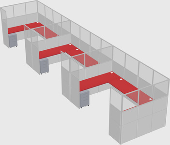 U-shaped cubicle